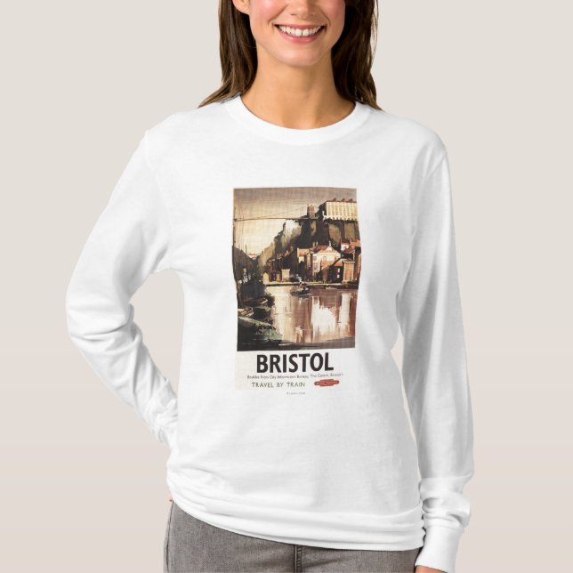 Clifton Hängebrücke und Boote T-Shirt (Vorderseite)
