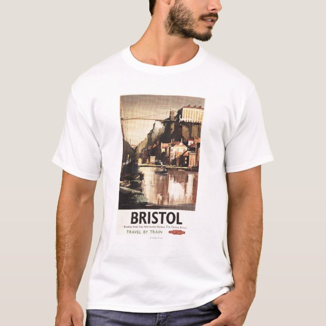 Clifton Hängebrücke und Boote T-Shirt (Vorderseite)
