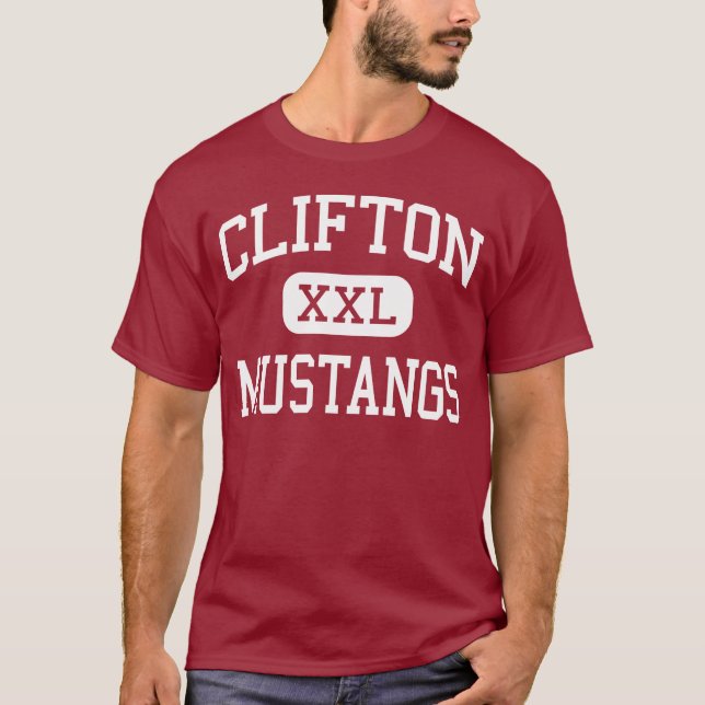 Clifton - Mustangs - hoch - Clifton New-Jersey T-Shirt (Vorderseite)