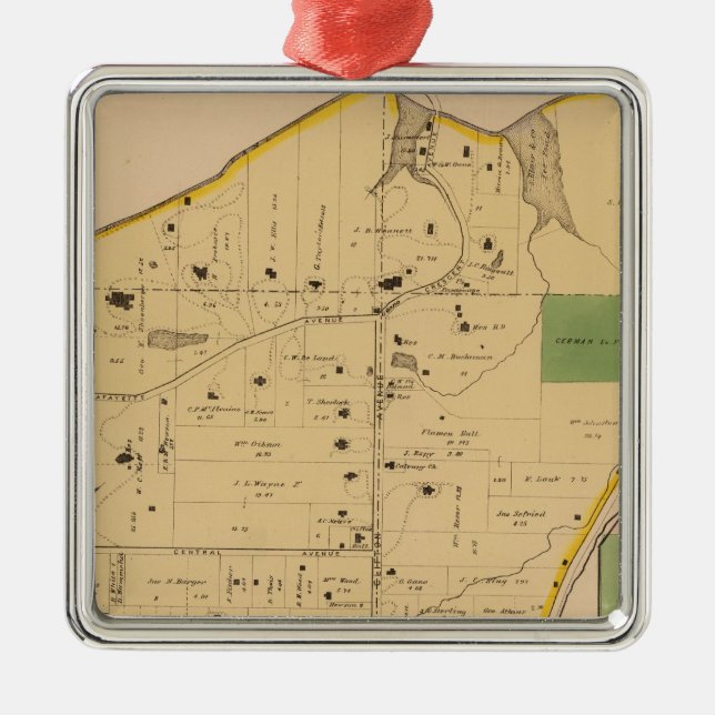 Clifton, Ohio Silbernes Ornament (Vorne)