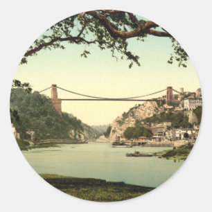 Clifton Suspension Bridge I, Bristol, England Runder Aufkleber