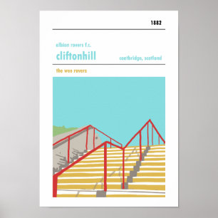 Cliftonhill, Coatbridge. Haynes Manual Style Print Poster