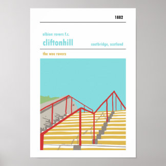 Cliftonhill, Coatbridge. Haynes Manual Style Print Poster