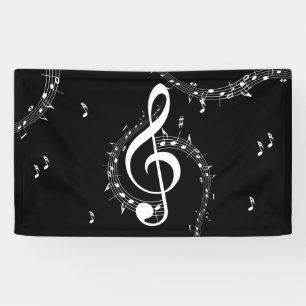 Climactic G Clef Music Black Banner