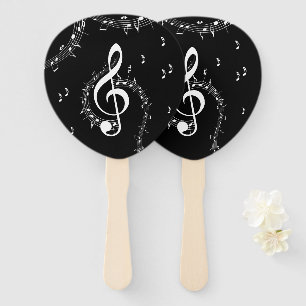 Climactic G Clef Music Black Fächer