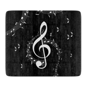 Climactic G Clef Music Black Schneidebrett