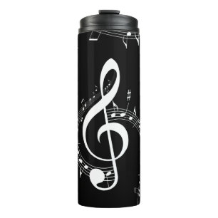 Climactic G Clef Music Black Thermosbecher