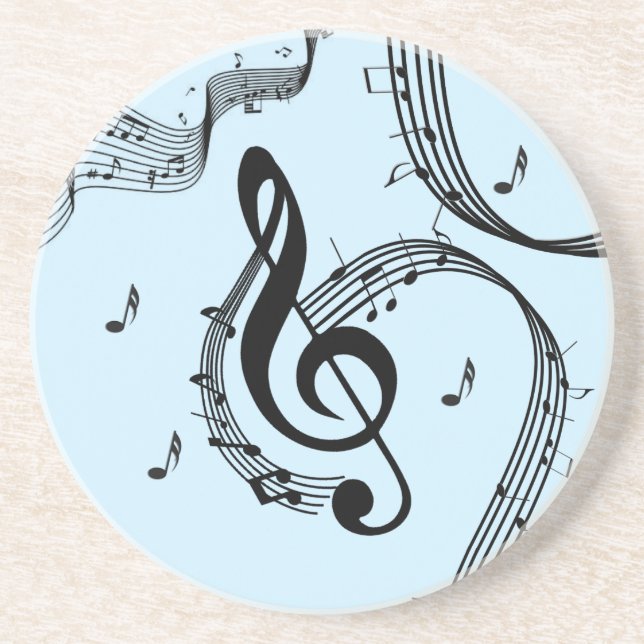 Climactic G Clef Music Blue Getränkeuntersetzer (Vorne)