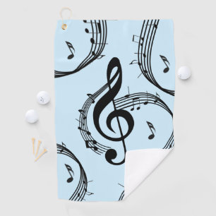 Climactic G Clef Music Blue Golfhandtuch