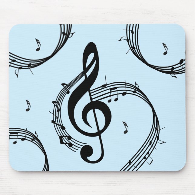 Climactic G Clef Music Blue Mousepad (Vorne)