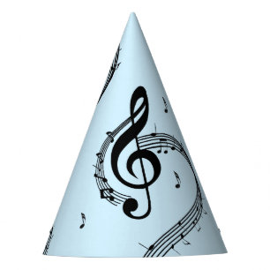 Climactic G Clef Music Blue Partyhütchen