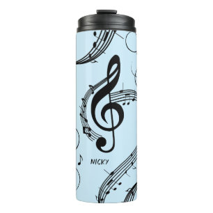 Climactic G Clef Music Blue Thermosbecher