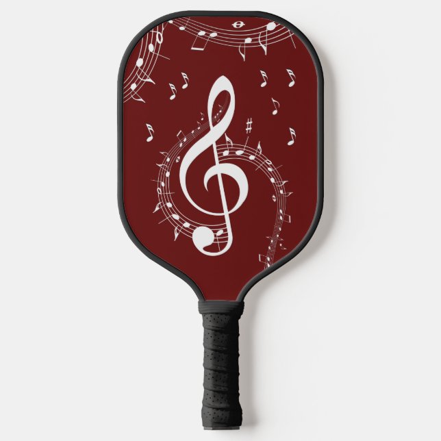 Climactic G Clef Music Maroon Pickleball Schläger (Vorderseite)