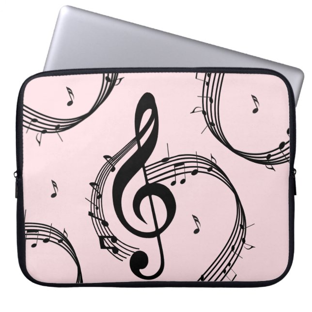 Climactic G Clef Music Pink Laptopschutzhülle (Vorderseite)