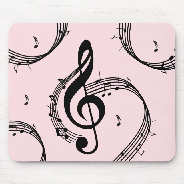 Climactic G Clef Music Pink Mousepad (Vorne)