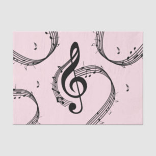 Climactic G Clef Music Pink Seidenpapier