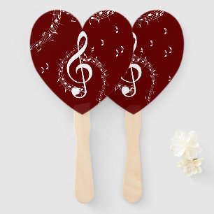 Climactic G Clef Music Red Fächer