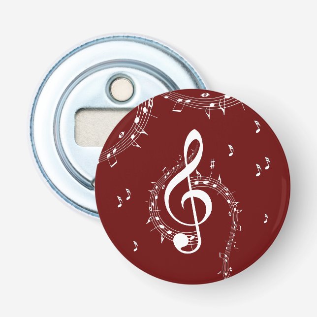 Climactic G Clef Music Red Flaschenöffner (Vorderseite)