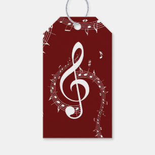 Climactic G Clef Music Red Geschenkanhänger