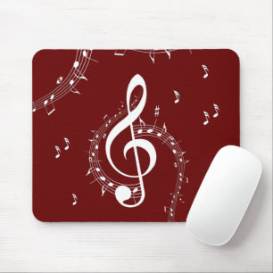 Climactic G Clef Music Red Mousepad