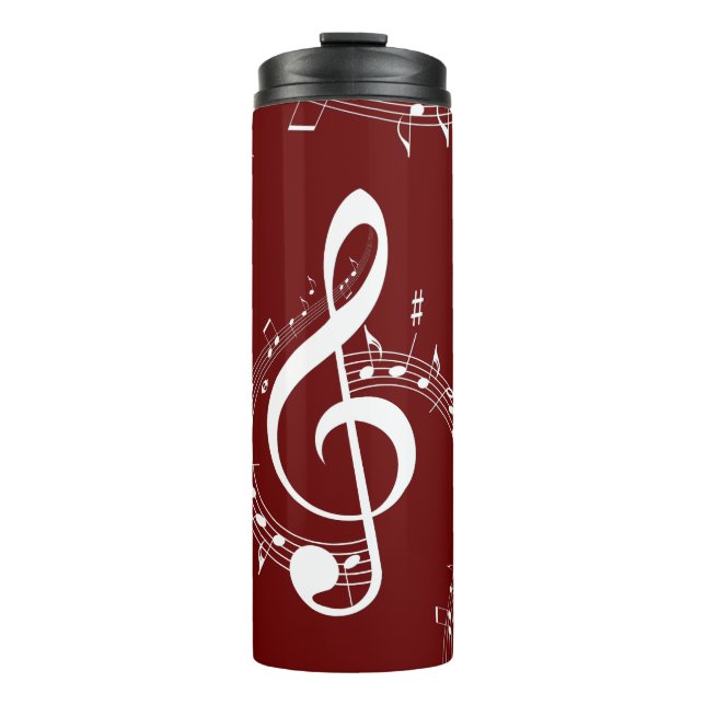 Climactic G Clef Music Red Thermosbecher (Vorderseite)