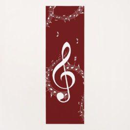 Climactic G Clef Music Red Yogamatte