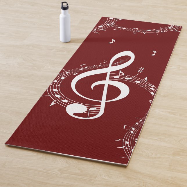 Climactic G Clef Music Red Yogamatte (Beispiel)