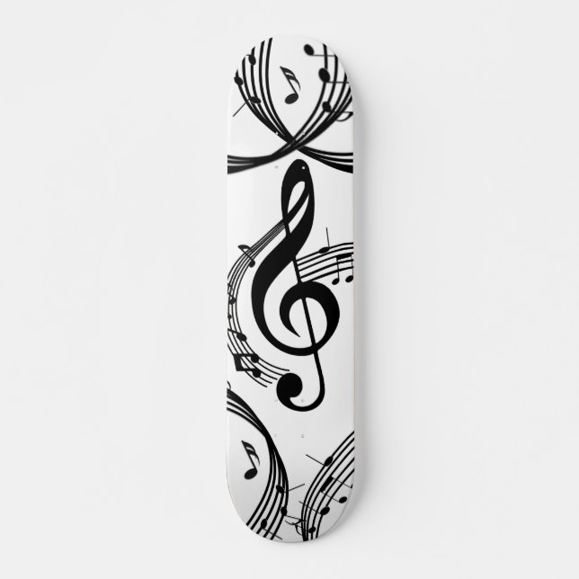 Climactic G Clef Music Skateboard (Vorne)