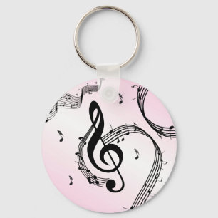 Climactic G Clef Pink Schlüsselanhänger