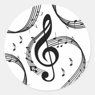 Climactic G Clef Runder Aufkleber