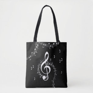 Climactic G Clef White Music on Black
