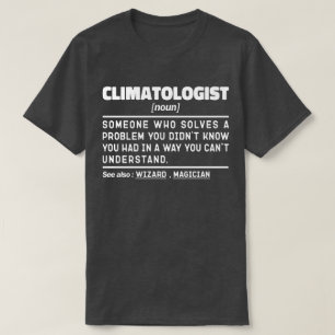 Climatologe Noun Weratherman Sarcastic Gift Idea T-Shirt