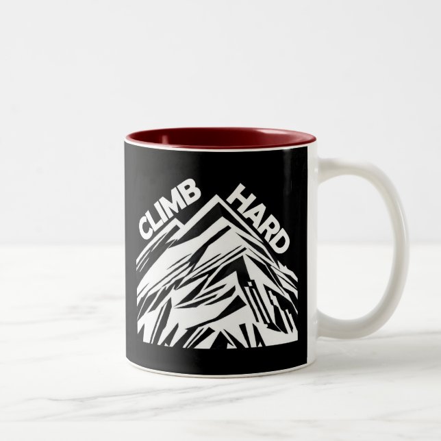 Climb Hard Mountainering Zweifarbige Tasse (Rechts)