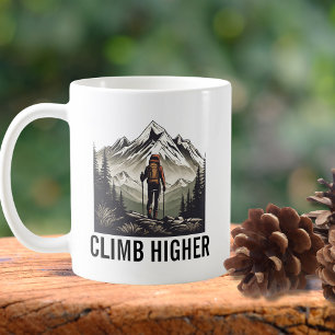 Climb Higher Mountain Wiker Kaffeetasse