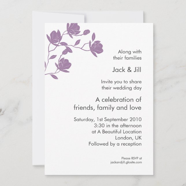 Climb Hoch (lila) 12x18 Einladung (Vorderseite)