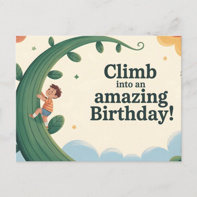 Climb into an Amazing Birthday Greeting Postkarte (Vorderseite)
