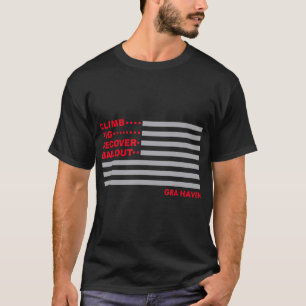 Climb Rig Recover Bailout American Flag T - Shirt