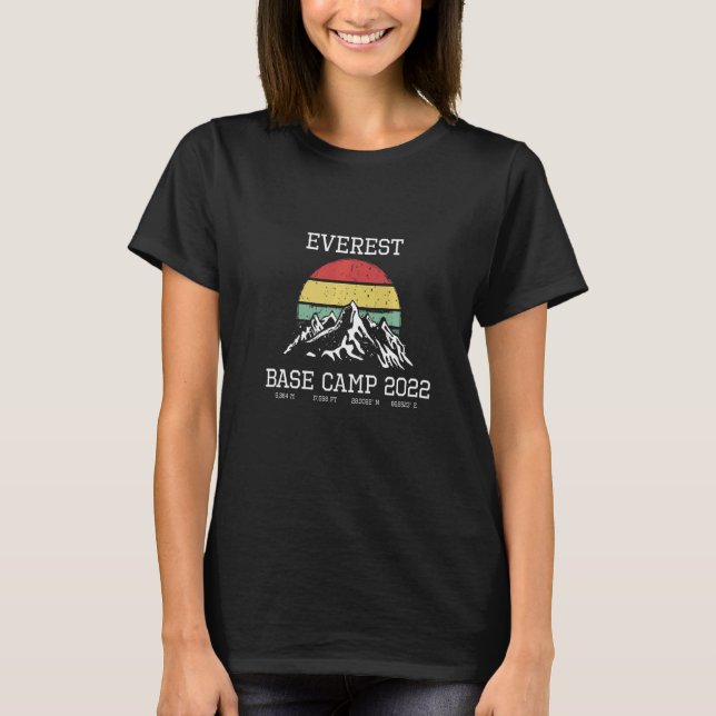 Climbed Base Camp Monte Everest Süd 2022 Wanderung T-Shirt (Vorderseite)
