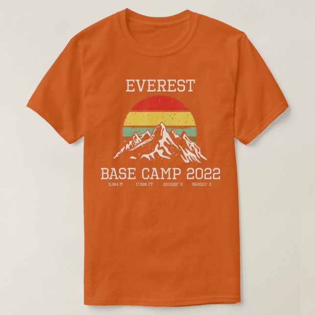 Climbed Base Camp Mount Everest South 0 Hik T-Shirt (Design vorne)