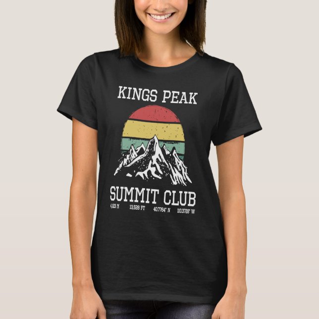 Climbed Kings Peak Utah Summit Club Sun Wanderung  T-Shirt (Vorderseite)