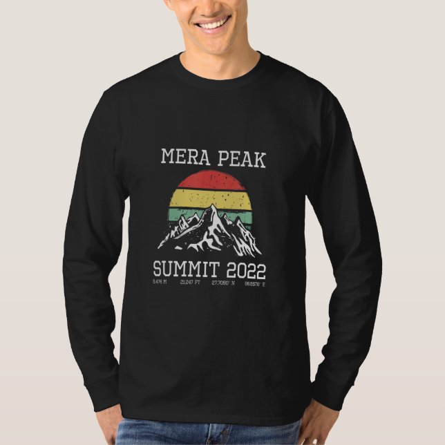 Climbed Mera Peak Summit 2022 Hike Nepal Sun Hikin T-Shirt (Vorderseite)