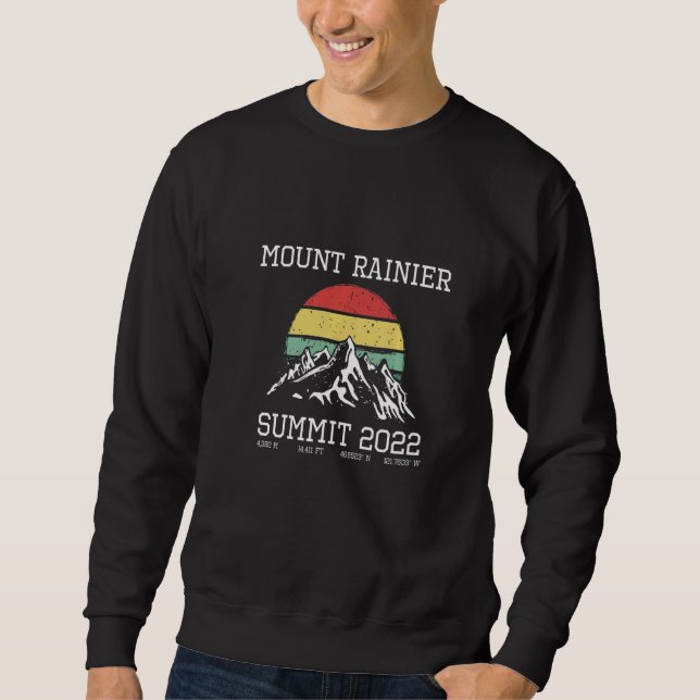 Climbed Mount Rainier Summit 2022 Hike Washington  Sweatshirt (Vorderseite)