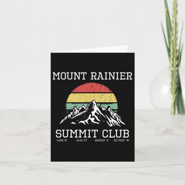 Climbed Mount Rainier Summit Club Karte (Vorderseite)