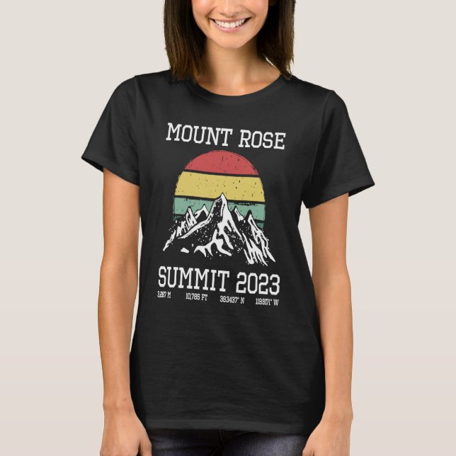 Climbed Mount Rose Summit Club Hike Nevada Hiking  T-Shirt (Vorderseite)
