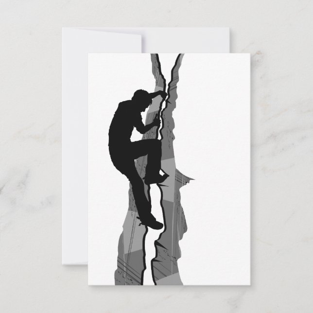 Climber Bouldering RSVP Card Karte (Vorderseite)