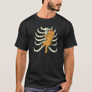 Climber Cat Kletterkäfig Anatomie X Ray Biolog T-Shirt