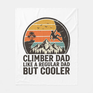 Climber Dad Vintage Sonnenuntergang Lustiges T-Shi Fleecedecke