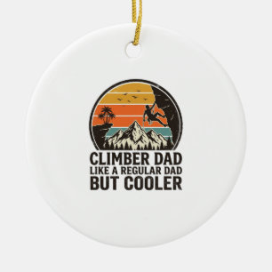 Climber Dad Vintage Sonnenuntergang Lustiges T-Shi Keramik Ornament