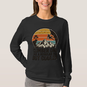 Climber Dad Vintage Sonnenuntergang Lustiges T-Shi T-Shirt