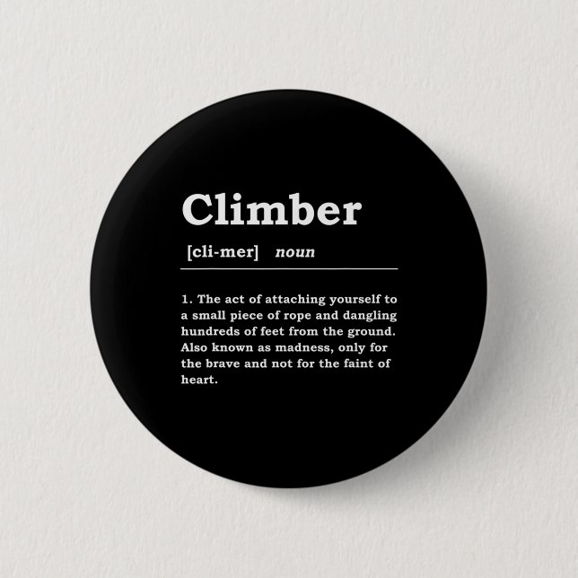 Climber Definition Noun Boulderin Rock Climber Mou Button (Vorderseite)